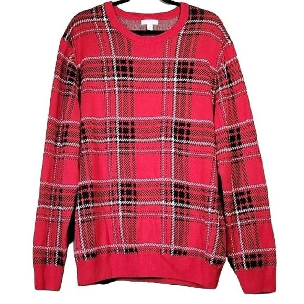 Charter Club Men's Plaid Family Sweater Sz XL